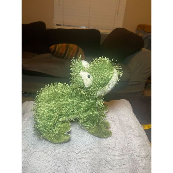 Ganz Kids Green Very Frizzy Fuzzy Green Frog Stuffed Animal Plush Toy - Picture 12 of 16